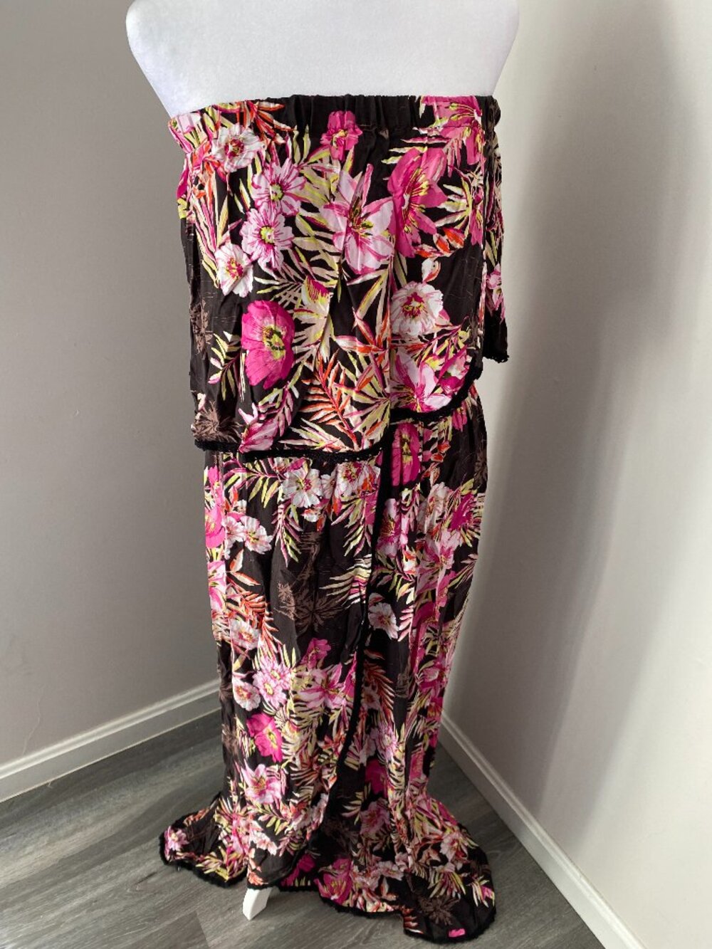 Tropical Floral Maxi Dress